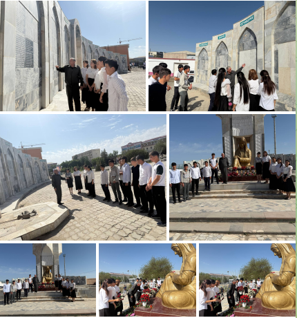 🇺🇿8-may kuni Qo'shko'pir tuman 1-son texnikumi o'quvchilari bilan tumanimiz markazida joylashgan Xotira maydoniga sayohat tashkil etildi.